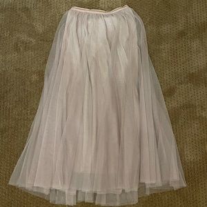 chic wish blush pink ankle length skirt